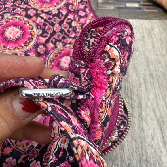 EUC! Vera Bradley Floral Crossbody Bag in Pink and Black - Picture 8 of 8